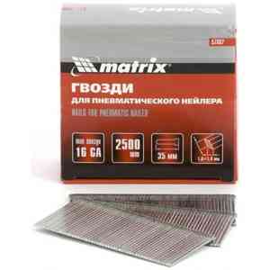  Гвозди matrix 57607, длина 35мм, сечение 1.6x1.4мм, 2500 шт.