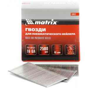  Гвозди matrix 57611, длина 40мм, сечение 1.6x1.4мм, 2500 шт.
