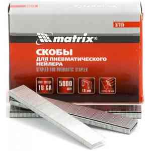  Скобы matrix 57655, длина 19мм, ширина 5.7мм, сечение 1.25x1мм, 5000 шт.