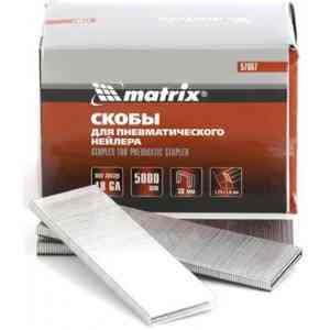  Скобы matrix 57667, длина 38мм, ширина 5.7мм, сечение 1.25x1мм, 5000 шт.