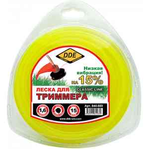 Для триммера и мотокосы леска dde classic line, 1.6 мм, 15 м, 644-689