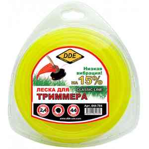 Для триммера и мотокосы леска dde classic line, 2.4 мм, 44 м, 644-764