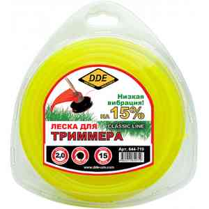 Для триммера и мотокосы леска dde classic line, 2 мм, 15 м, 644-719