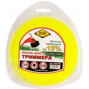 Для триммера и мотокосы леска dde classic line, 3 мм, 28 м, 644-818