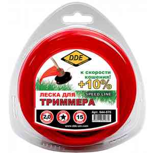 Для триммера и мотокосы леска dde speed line, 2 мм, 15 м, 644-870
