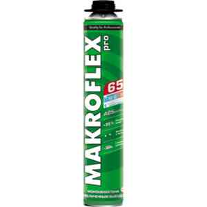 Монтажная пена пистолетная makroflex 65 pro всесезонная, 850мл