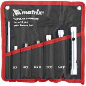Набор ключей matrix 13719, трубчатые, размер 6-17