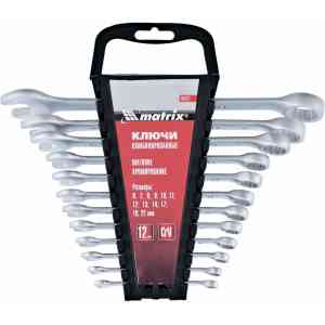 Набор ключей matrix 15412, комбинированные, размеры 6-22